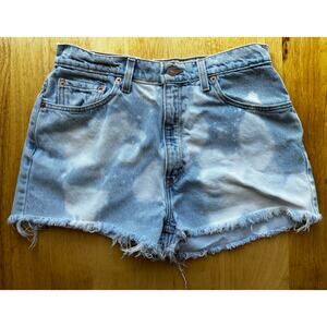 Vintage Levi's 512 Slim Fit Tapered Leg Bleach Wash Look Jean Shorts 12 Petite